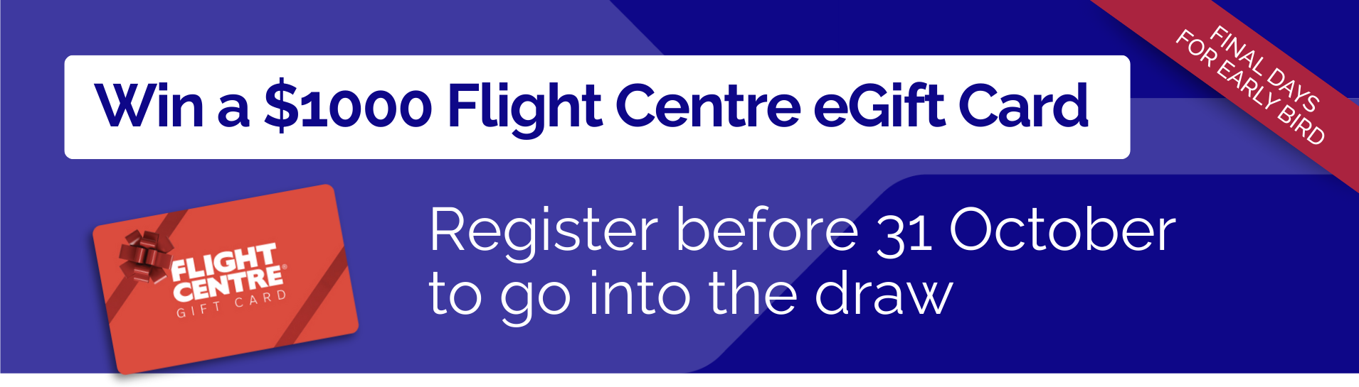 Win a $1000 Flight Centre eGift Card